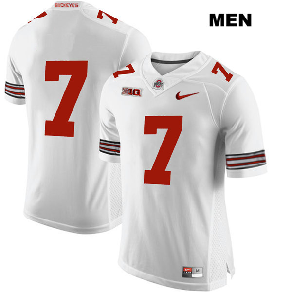 Ohio State Buckeyes Men's Dwayne Haskins #7 White Authentic Nike No Name College NCAA Stitched Football Jersey OR19F65LD